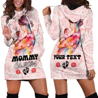 Happy Mother Day Hoodie Dress Mommy Est 2024 - Wonder Print Shop