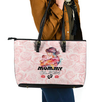 Happy Mother Day Leather Tote Bag Mommy Est 2024 - Wonder Print Shop