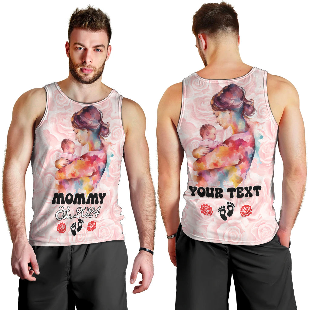 Happy Mother Day Men Tank Top Mommy Est 2024 - Wonder Print Shop