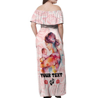 Happy Mother Day Off Shoulder Maxi Dress Mommy Est 2024 - Wonder Print Shop