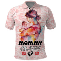 Happy Mother Day Polo Shirt Mommy Est 2024 - Wonder Print Shop