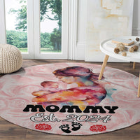 Happy Mother Day Round Carpet Mommy Est 2024