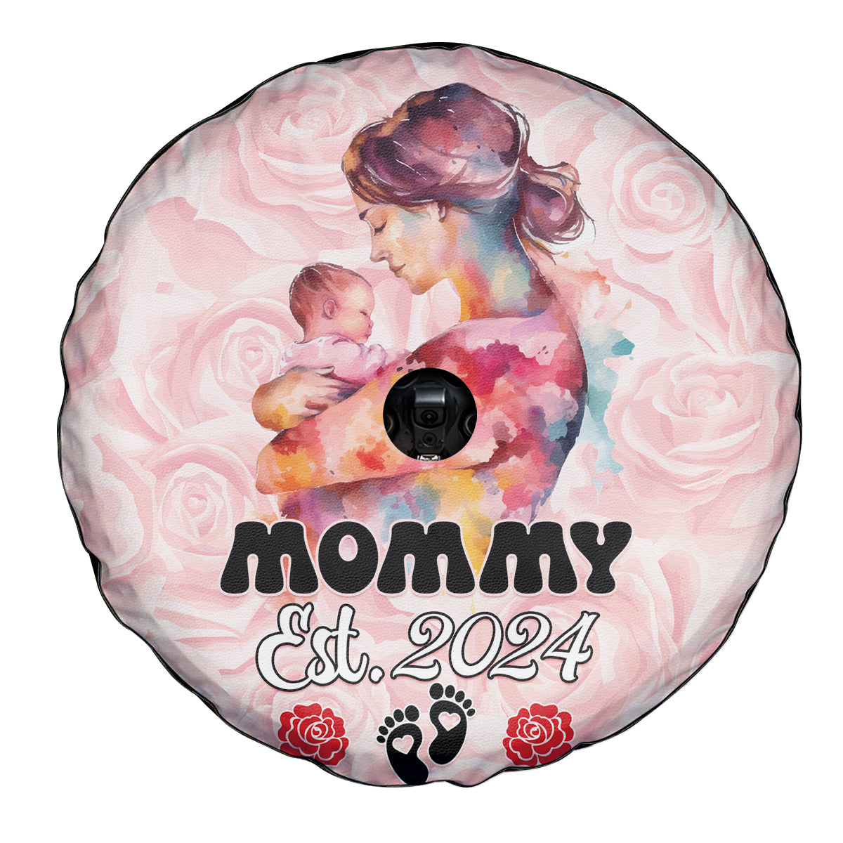 Happy Mother Day Spare Tire Cover Mommy Est 2024 - Wonder Print Shop