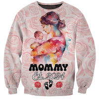 Happy Mother Day Sweatshirt Mommy Est 2024 - Wonder Print Shop
