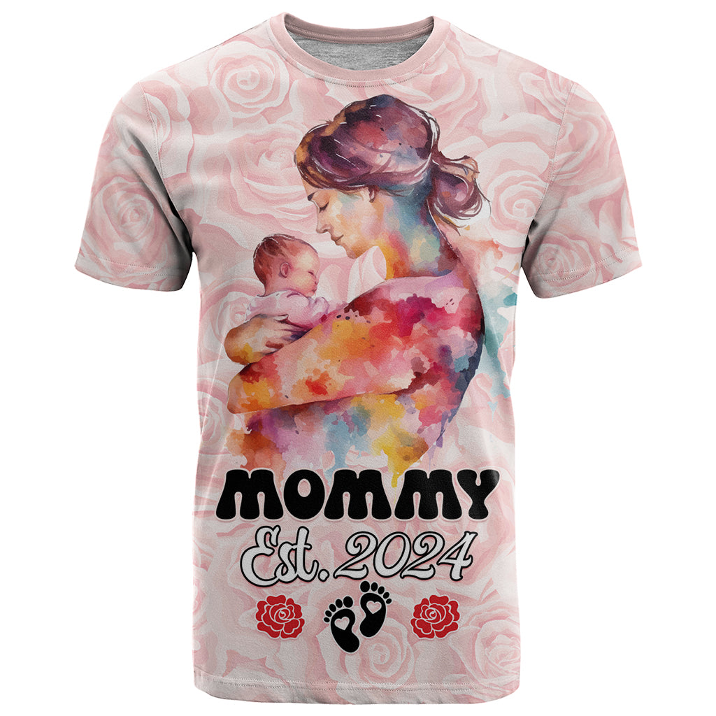 Happy Mother Day T Shirt Mommy Est 2024 - Wonder Print Shop