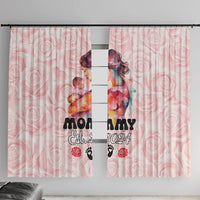 Happy Mother Day Window Curtain Mommy Est 2024 - Wonder Print Shop