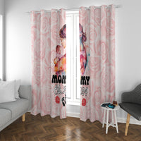 Happy Mother Day Window Curtain Mommy Est 2024 - Wonder Print Shop