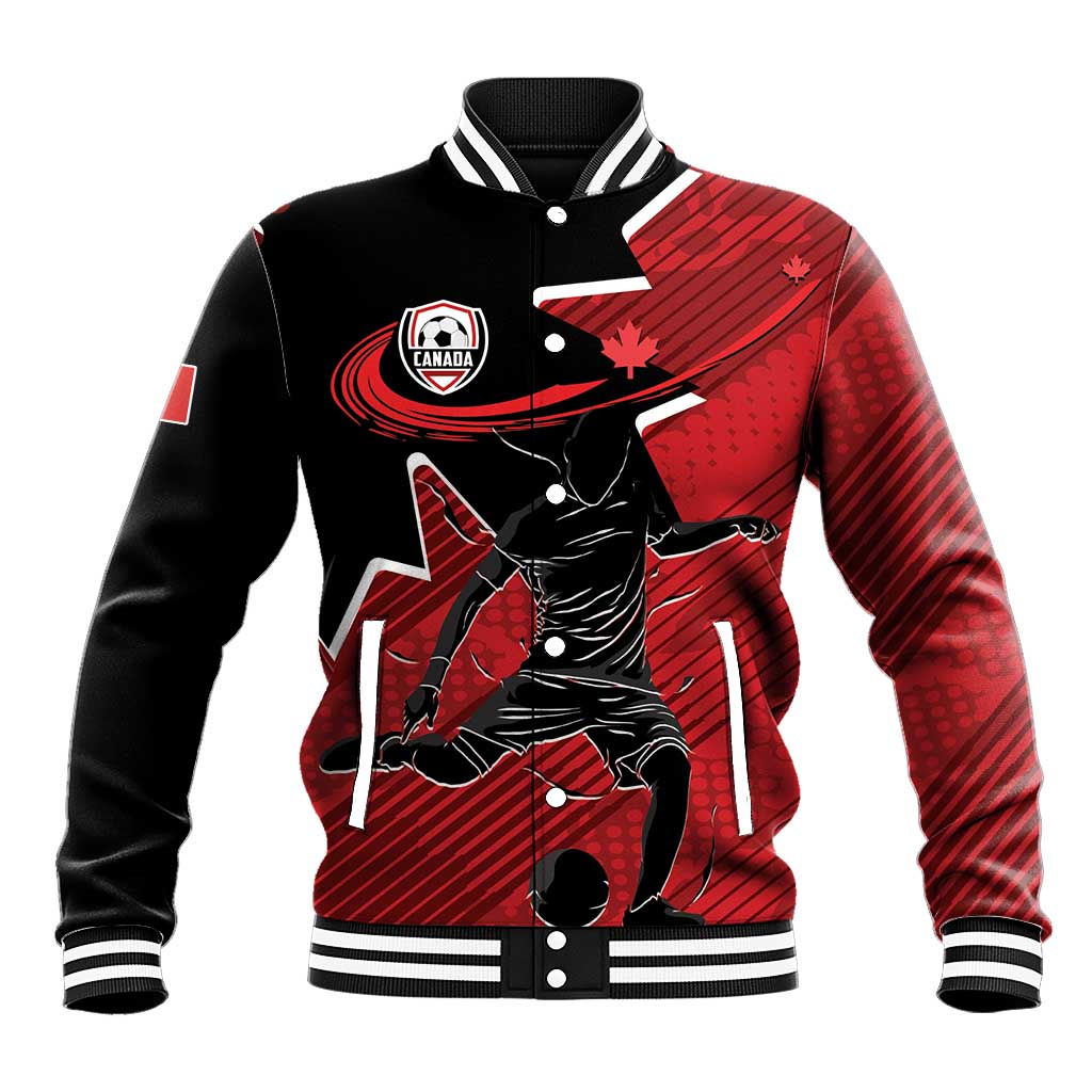 Custom Canada Soccer Baseball Jacket Maple Leaf Together We Rise