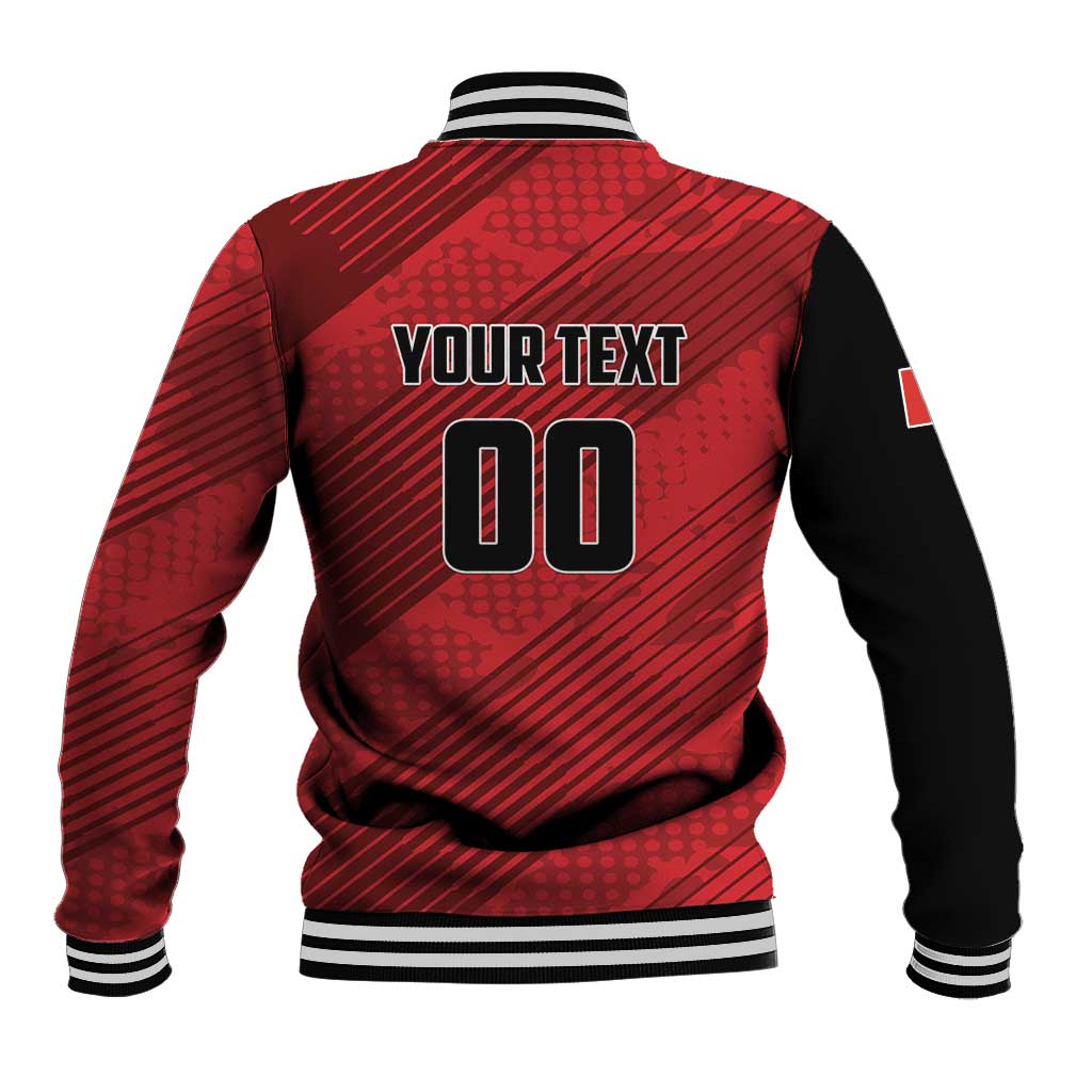 Custom Canada Soccer Baseball Jacket Maple Leaf Together We Rise