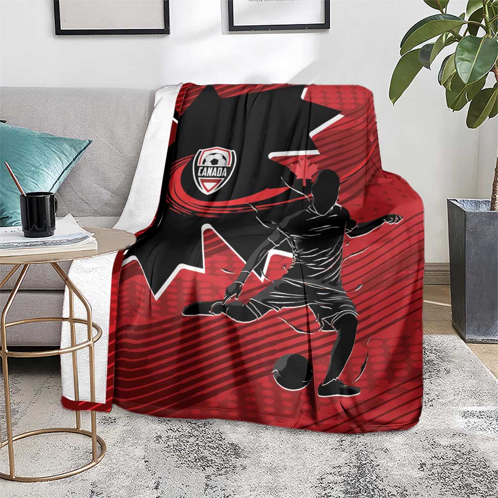 Canada Soccer Blanket Maple Leaf Together We Rise