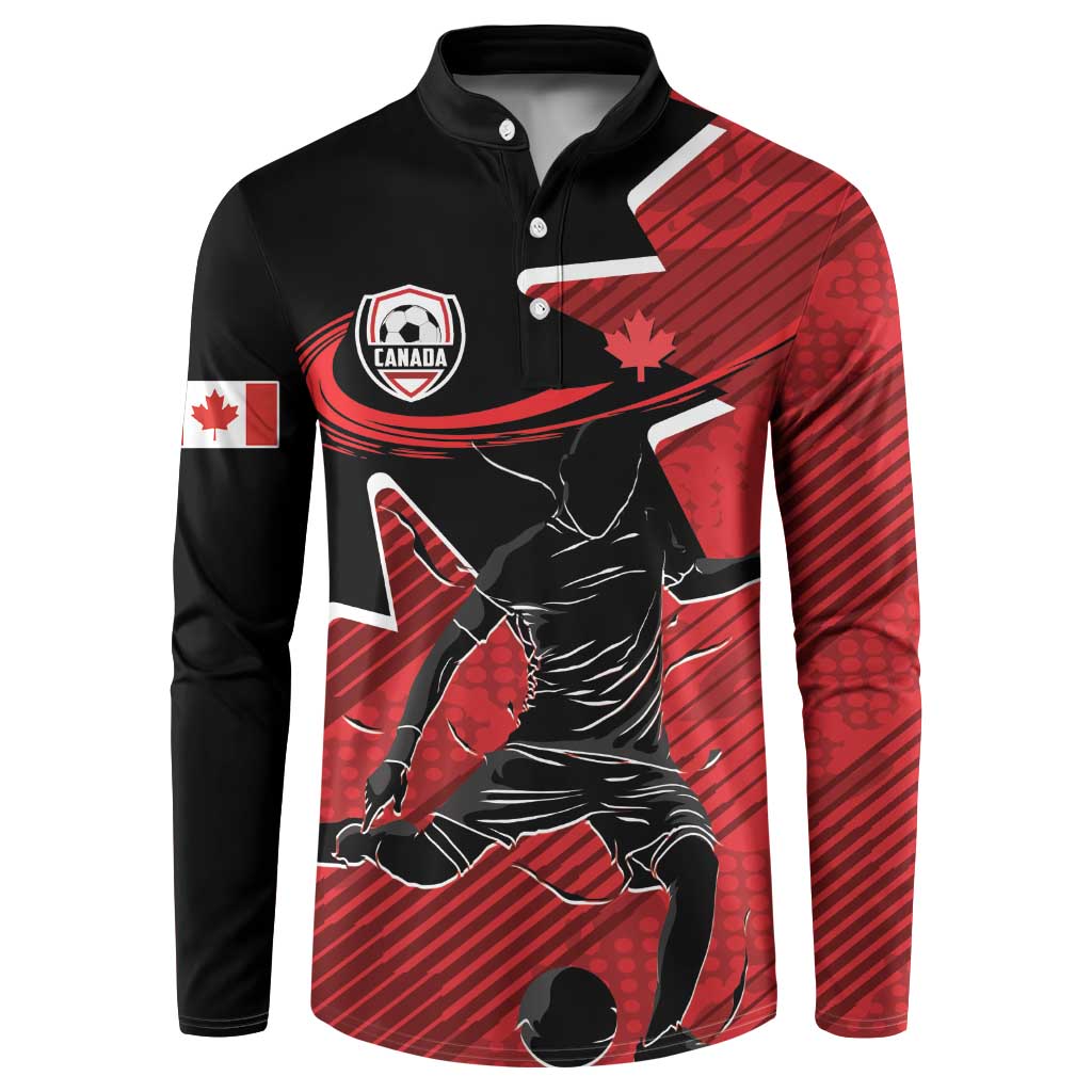 Custom Canada Soccer Button Sweatshirt Maple Leaf Together We Rise