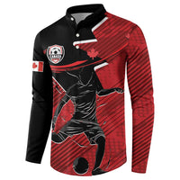 Custom Canada Soccer Button Sweatshirt Maple Leaf Together We Rise