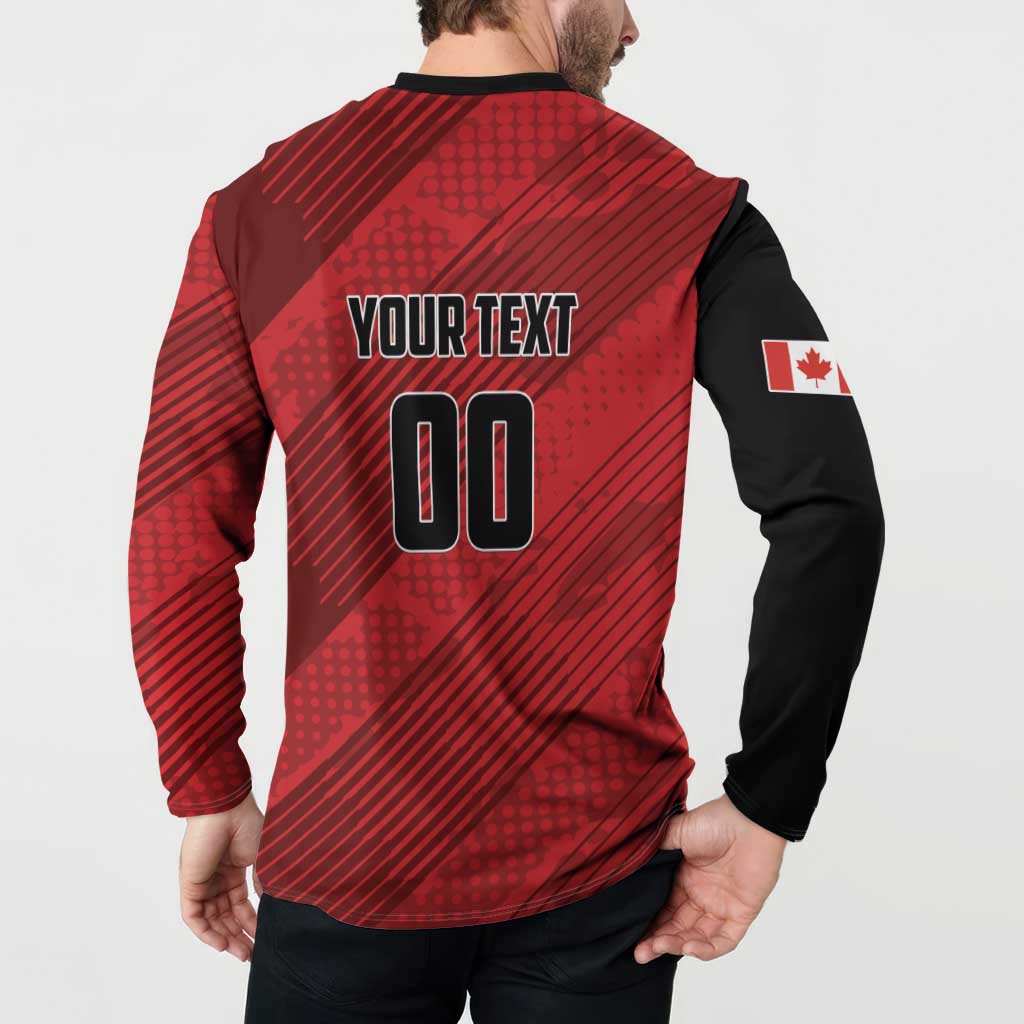 Custom Canada Soccer Button Sweatshirt Maple Leaf Together We Rise