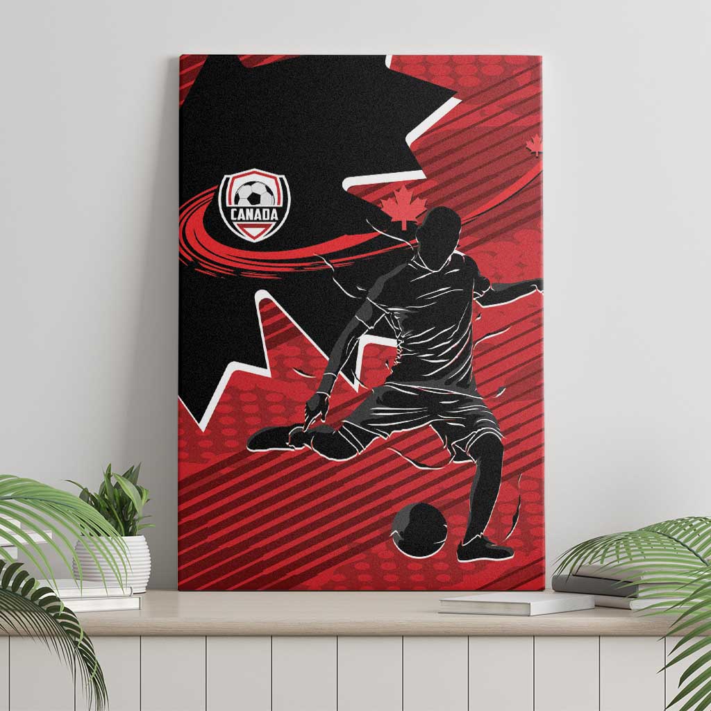 Canada Soccer Canvas Wall Art Maple Leaf Together We Rise