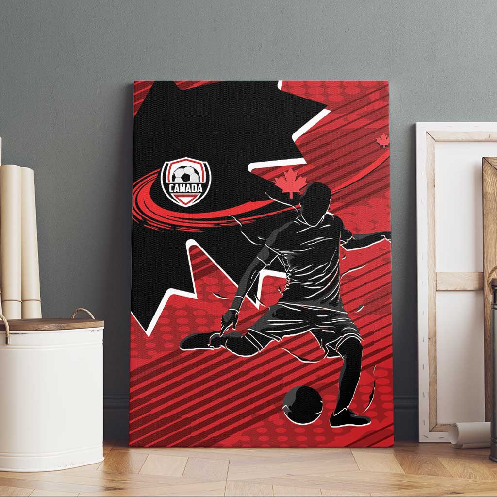 Canada Soccer Canvas Wall Art Maple Leaf Together We Rise