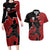 Custom Canada Soccer Couples Matching Long Sleeve Bodycon Dress and Hawaiian Shirt Maple Leaf Together We Rise