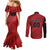 Custom Canada Soccer Couples Matching Mermaid Dress and Long Sleeve Button Shirt Maple Leaf Together We Rise