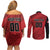 Custom Canada Soccer Couples Matching Off Shoulder Short Dress and Long Sleeve Button Shirt Maple Leaf Together We Rise