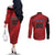 Custom Canada Soccer Couples Matching Off The Shoulder Long Sleeve Dress and Long Sleeve Button Shirt Maple Leaf Together We Rise