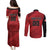 Custom Canada Soccer Couples Matching Puletasi and Long Sleeve Button Shirt Maple Leaf Together We Rise