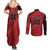Custom Canada Soccer Couples Matching Summer Maxi Dress and Long Sleeve Button Shirt Maple Leaf Together We Rise