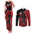 Custom Canada Soccer Couples Matching Tank Maxi Dress and Long Sleeve Button Shirt Maple Leaf Together We Rise