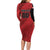 Custom Canada Soccer Family Matching Long Sleeve Bodycon Dress and Hawaiian Shirt Maple Leaf Together We Rise