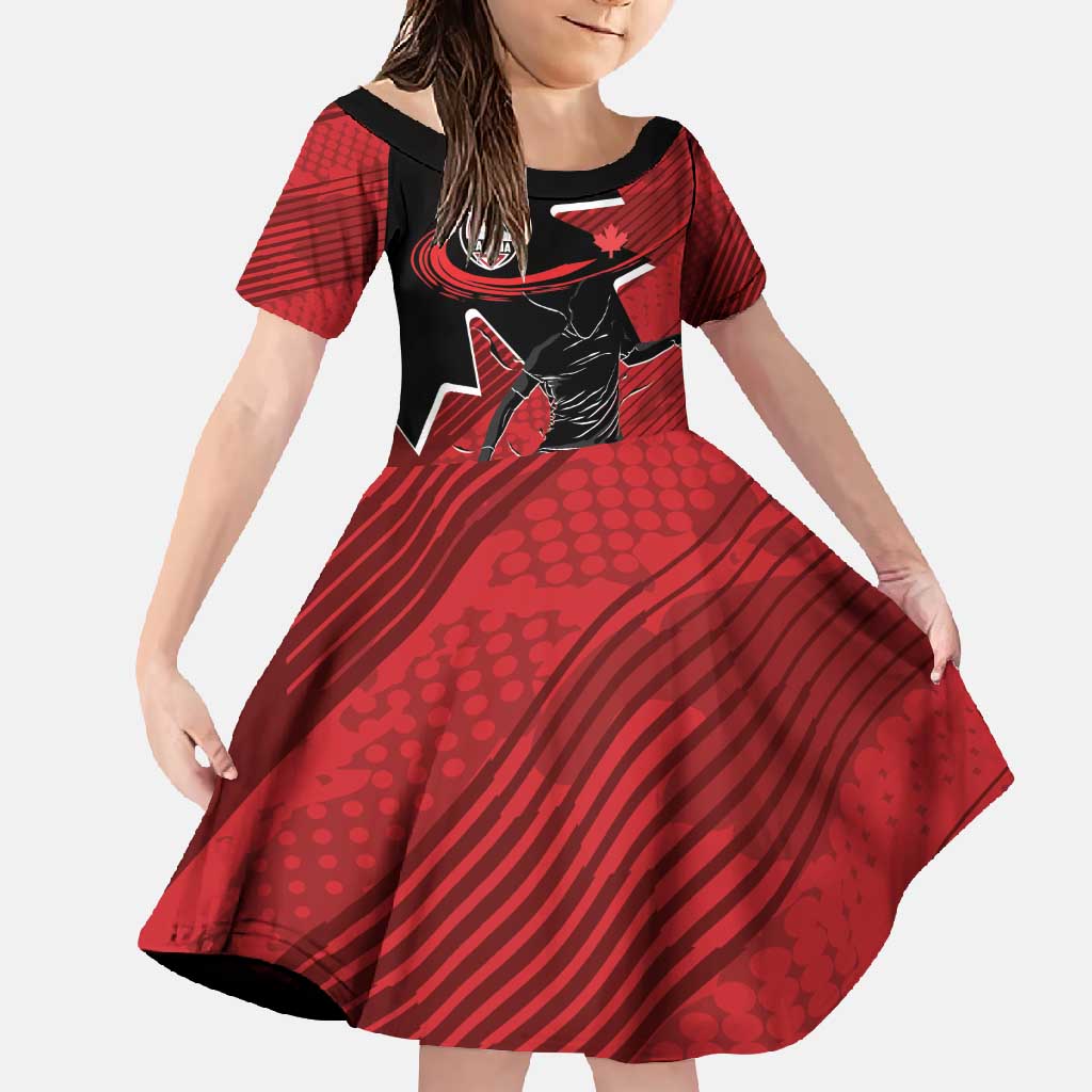 Custom Canada Soccer Family Matching Off Shoulder Maxi Dress and Hawaiian Shirt Maple Leaf Together We Rise