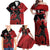 Custom Canada Soccer Family Matching Off Shoulder Maxi Dress and Hawaiian Shirt Maple Leaf Together We Rise