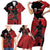 Custom Canada Soccer Family Matching Short Sleeve Bodycon Dress and Hawaiian Shirt Maple Leaf Together We Rise