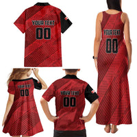 Custom Canada Soccer Family Matching Tank Maxi Dress and Hawaiian Shirt Maple Leaf Together We Rise