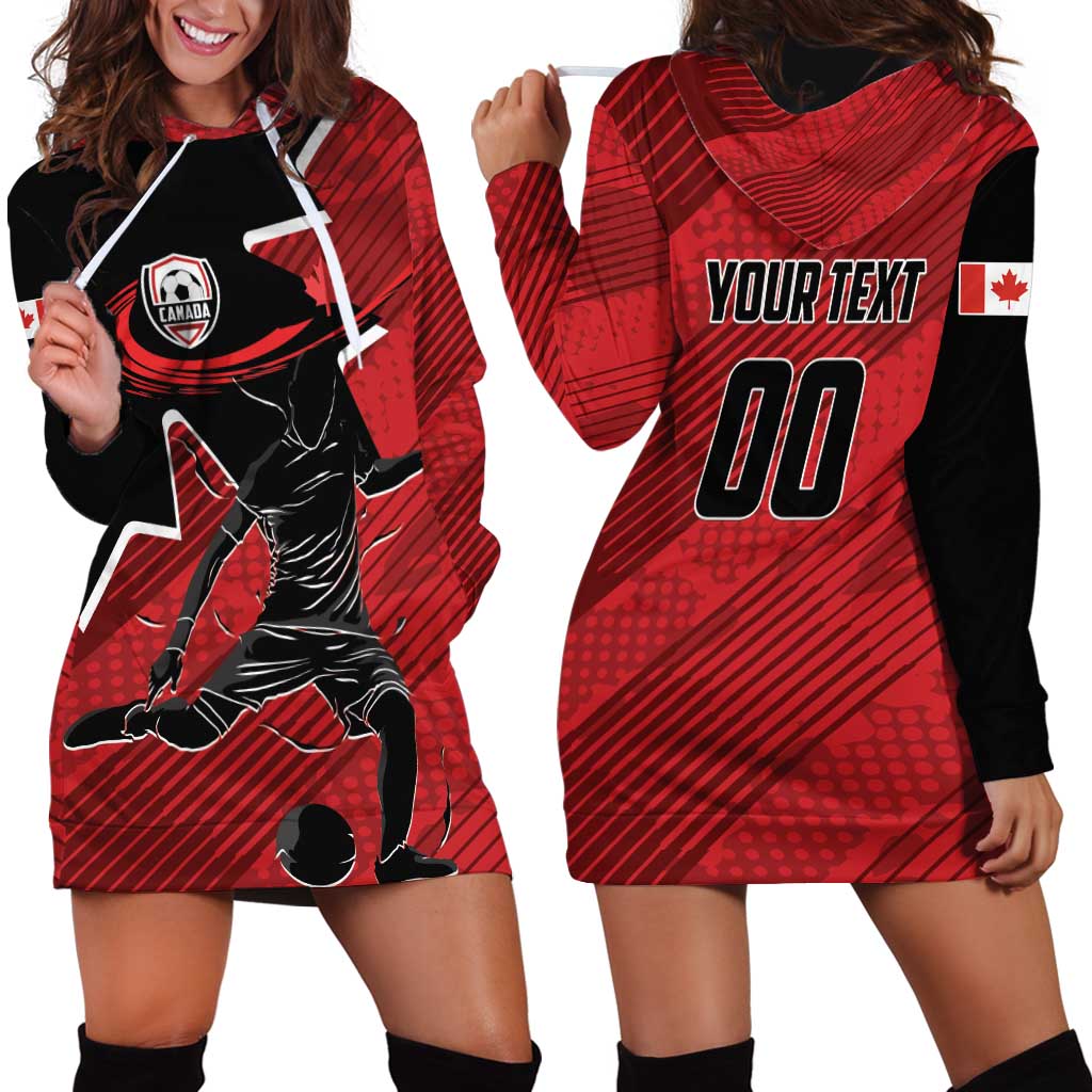 Custom Canada Soccer Hoodie Dress Maple Leaf Together We Rise