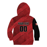 Custom Canada Soccer Kid Hoodie Maple Leaf Together We Rise