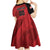 Custom Canada Soccer Kid Short Sleeve Dress Maple Leaf Together We Rise
