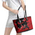 Canada Soccer Leather Tote Bag Maple Leaf Together We Rise