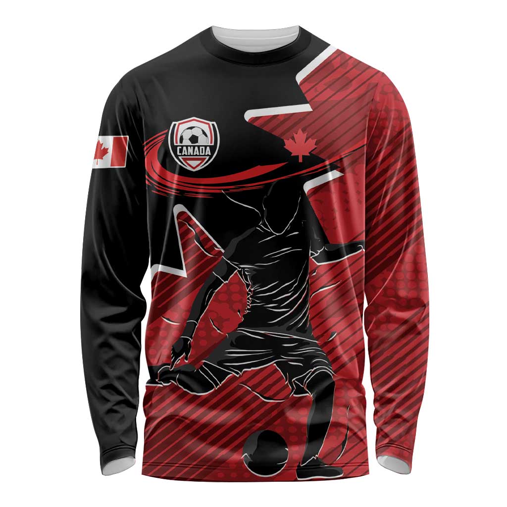 Custom Canada Soccer Long Sleeve Shirt Maple Leaf Together We Rise