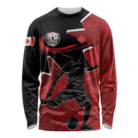 Custom Canada Soccer Long Sleeve Shirt Maple Leaf Together We Rise