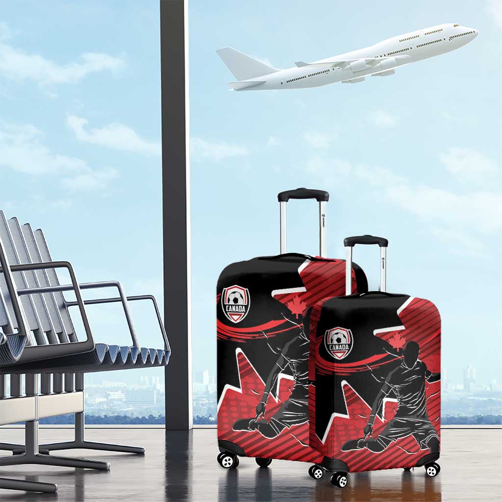 Canada Soccer Luggage Cover Maple Leaf Together We Rise