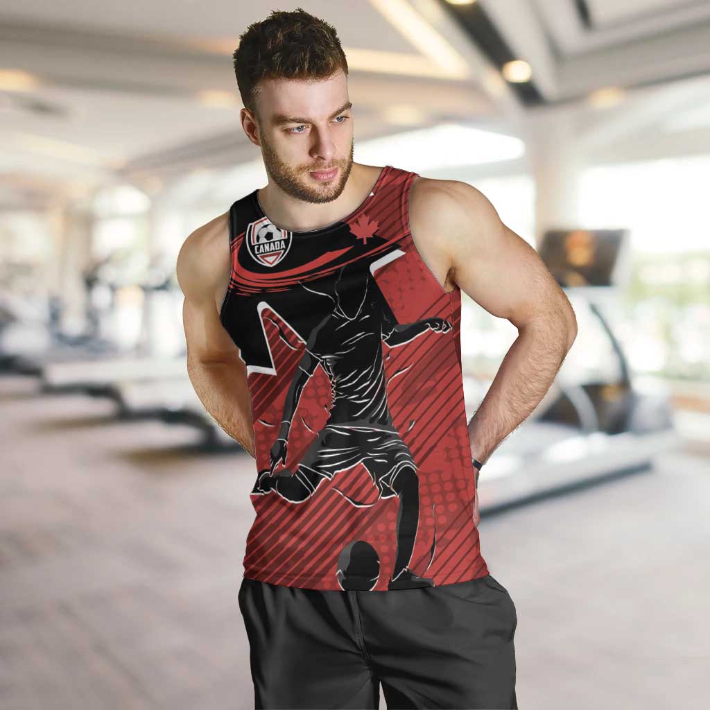 Custom Canada Soccer Men Tank Top Maple Leaf Together We Rise