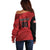 Custom Canada Soccer Off Shoulder Sweater Maple Leaf Together We Rise