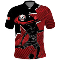 Custom Canada Soccer Polo Shirt Maple Leaf Together We Rise