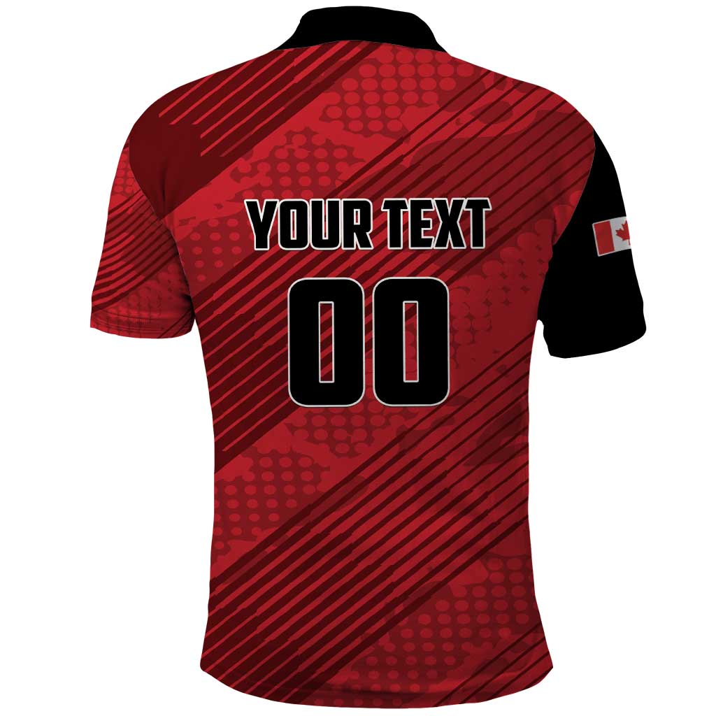 Custom Canada Soccer Polo Shirt Maple Leaf Together We Rise