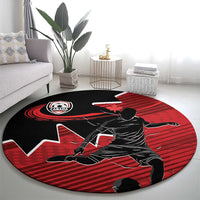 Canada Soccer Round Carpet Maple Leaf Together We Rise