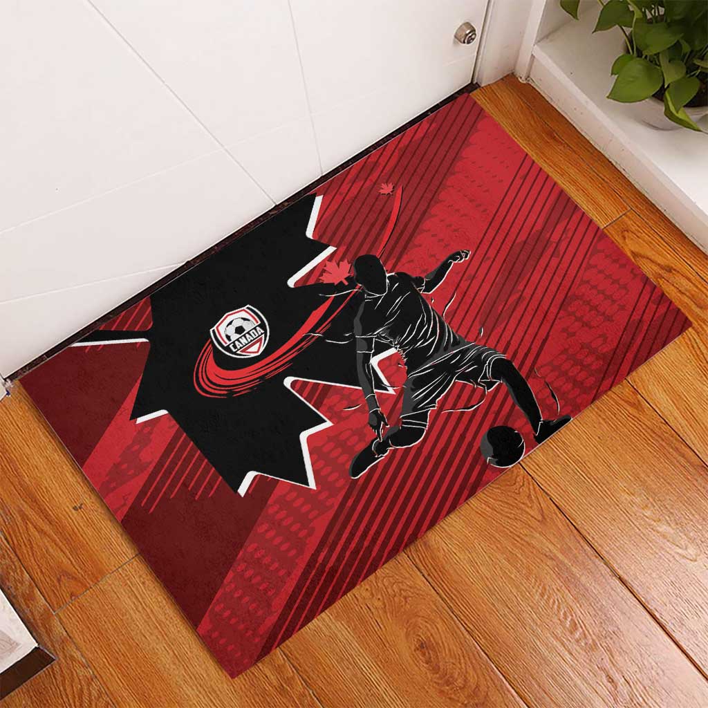 Canada Soccer Rubber Doormat Maple Leaf Together We Rise
