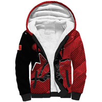 Custom Canada Soccer Sherpa Hoodie Maple Leaf Together We Rise
