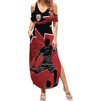 Custom Canada Soccer Summer Maxi Dress Maple Leaf Together We Rise