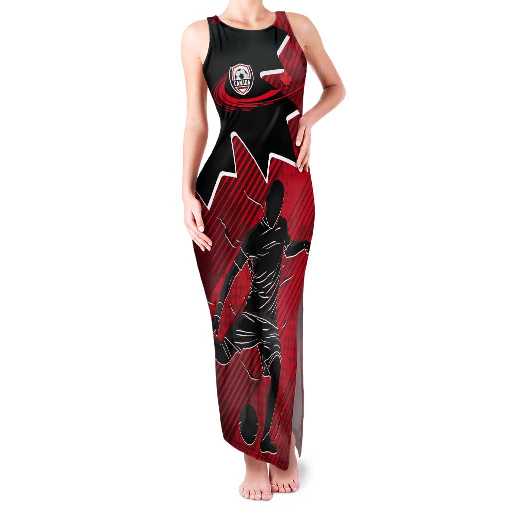 Custom Canada Soccer Tank Maxi Dress Maple Leaf Together We Rise