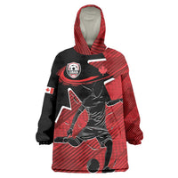 Custom Canada Soccer Wearable Blanket Hoodie Maple Leaf Together We Rise