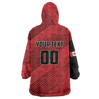 Custom Canada Soccer Wearable Blanket Hoodie Maple Leaf Together We Rise