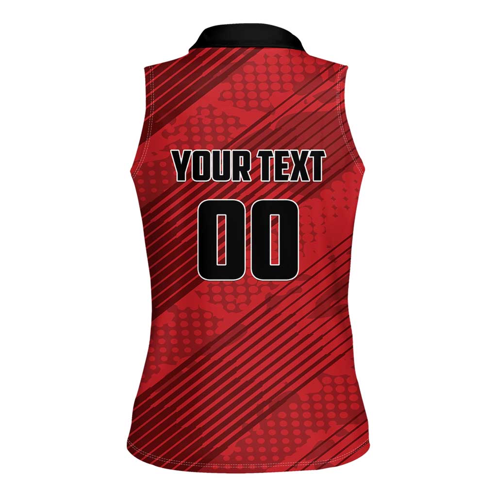 Custom Canada Soccer Women Sleeveless Polo Shirt Maple Leaf Together We Rise